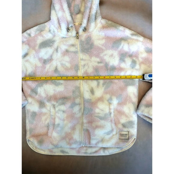 Calvin Klein Pink and White Fleece Jacket - Picture 2 of 6